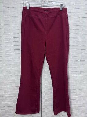 We the Free Wine High Rise Kick Flare Flat Front Cropped Pants Size Medium